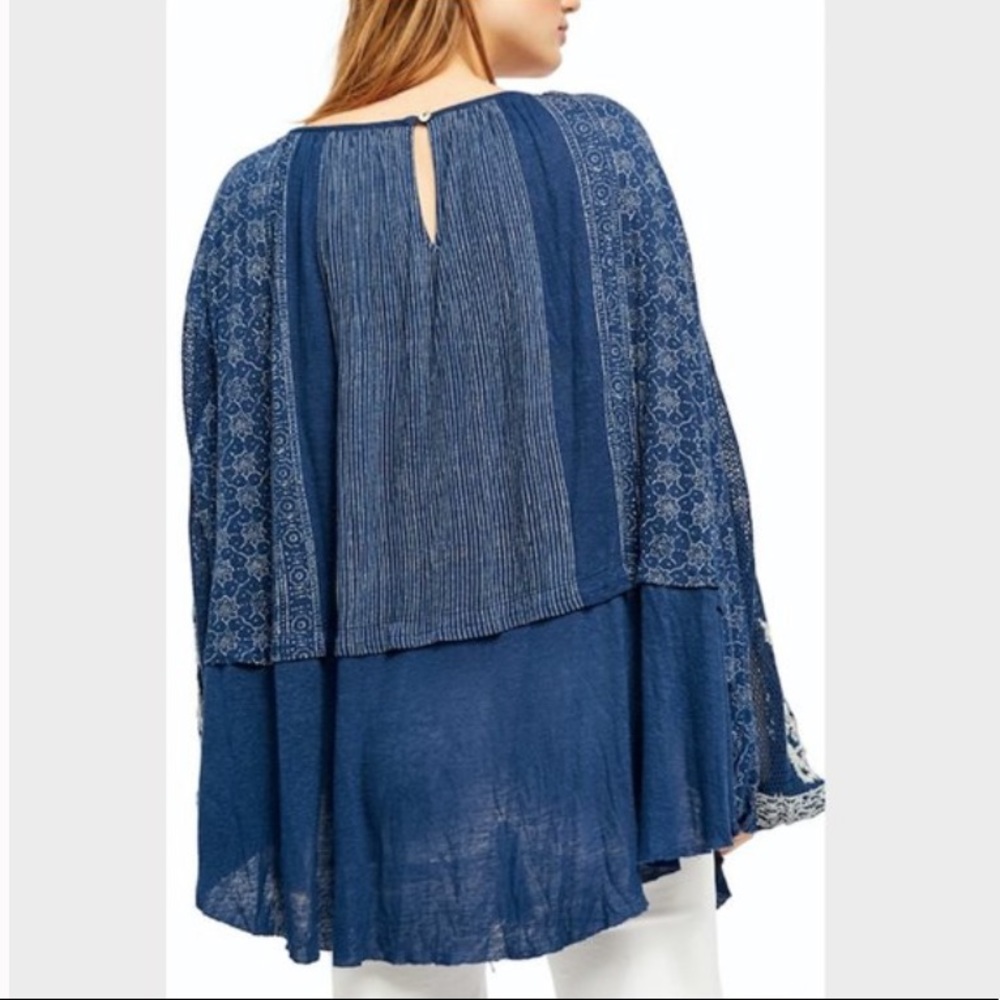 Free People Indigo Dreams Embroidered Mesh Tunic - Picture 4 of 14
